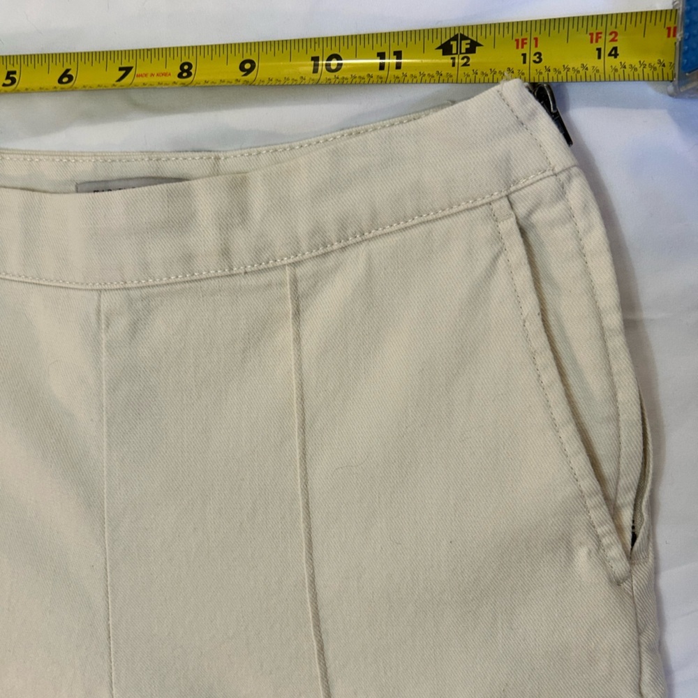 Rachel Comey Off-White Cropped Wide Cuff Pants Side Zip Pockets Front Seam Sz 0 - Picture 7 of 12